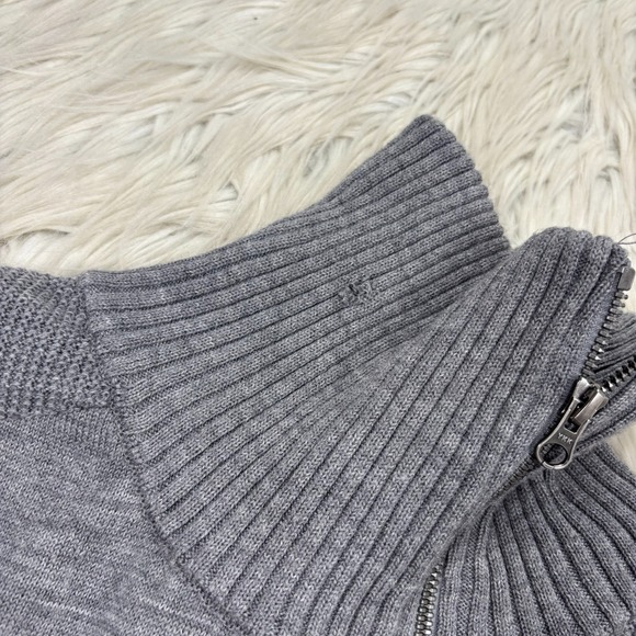 Kuhl Women's S Gray Merino Wool Blend Asymmetrical Zip Front Sweater Outdoorsy - Picture 5 of 8